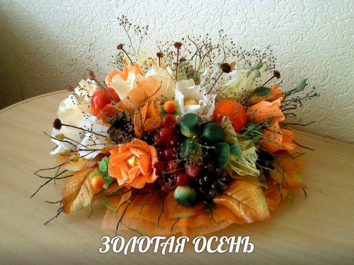 Корзинки из цветов с конфетами., фотография 3