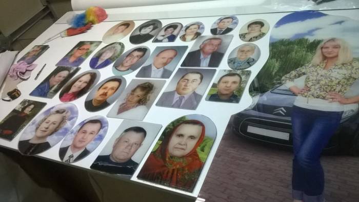 Медальоны на памятник из стекла 