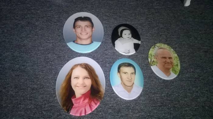 Медальоны на памятник из стекла 