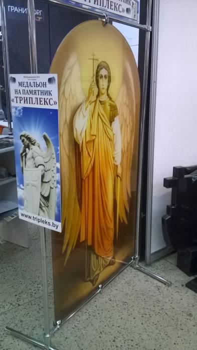 Медальоны на памятник из стекла 
