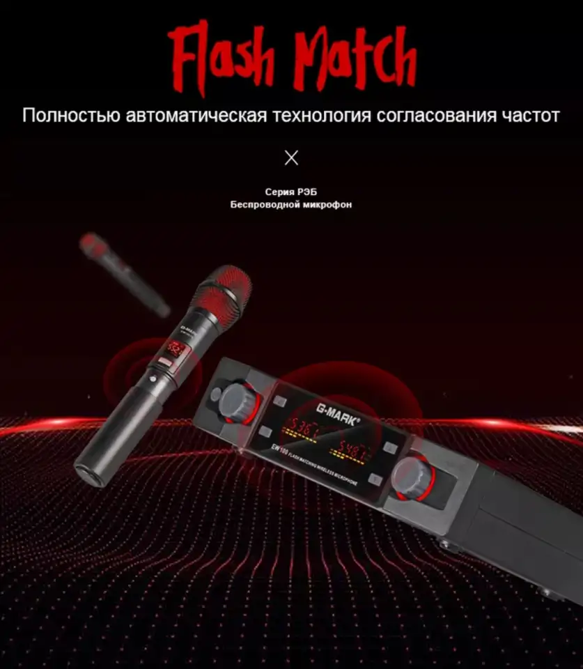Беспроводные ручные микрофоны G-Mark, фотография 6