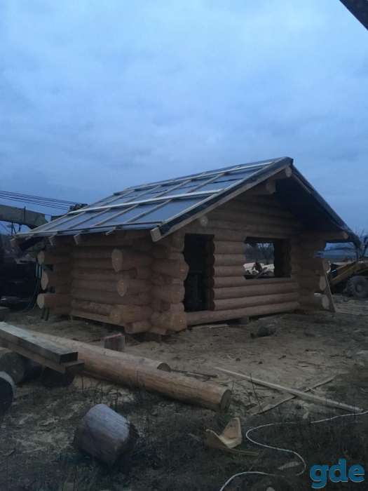 Сруб дома, бани ручной рубки, фотография 8