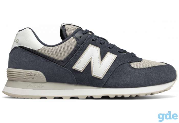 ОРИГИНАЛЬНЫЕ КРОССОВКИ New Balance ML574ESQ из Европы.  Натуральная Замша. Цвет Синий, Серый, Белый.  Размер USA 11/ UK, фотография 2