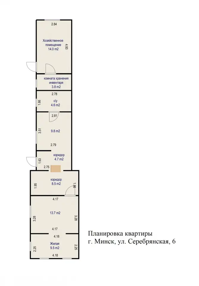 Продаётся квартира в частном доме, в Минске, ул. Серебрянская 6, метро Пролетарская, фотография 12
