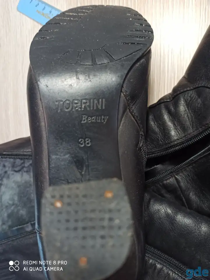 Сапоги дамские TORRINI натуральная кожа, зимние, чёрного цвета, размер 38., фотография 5