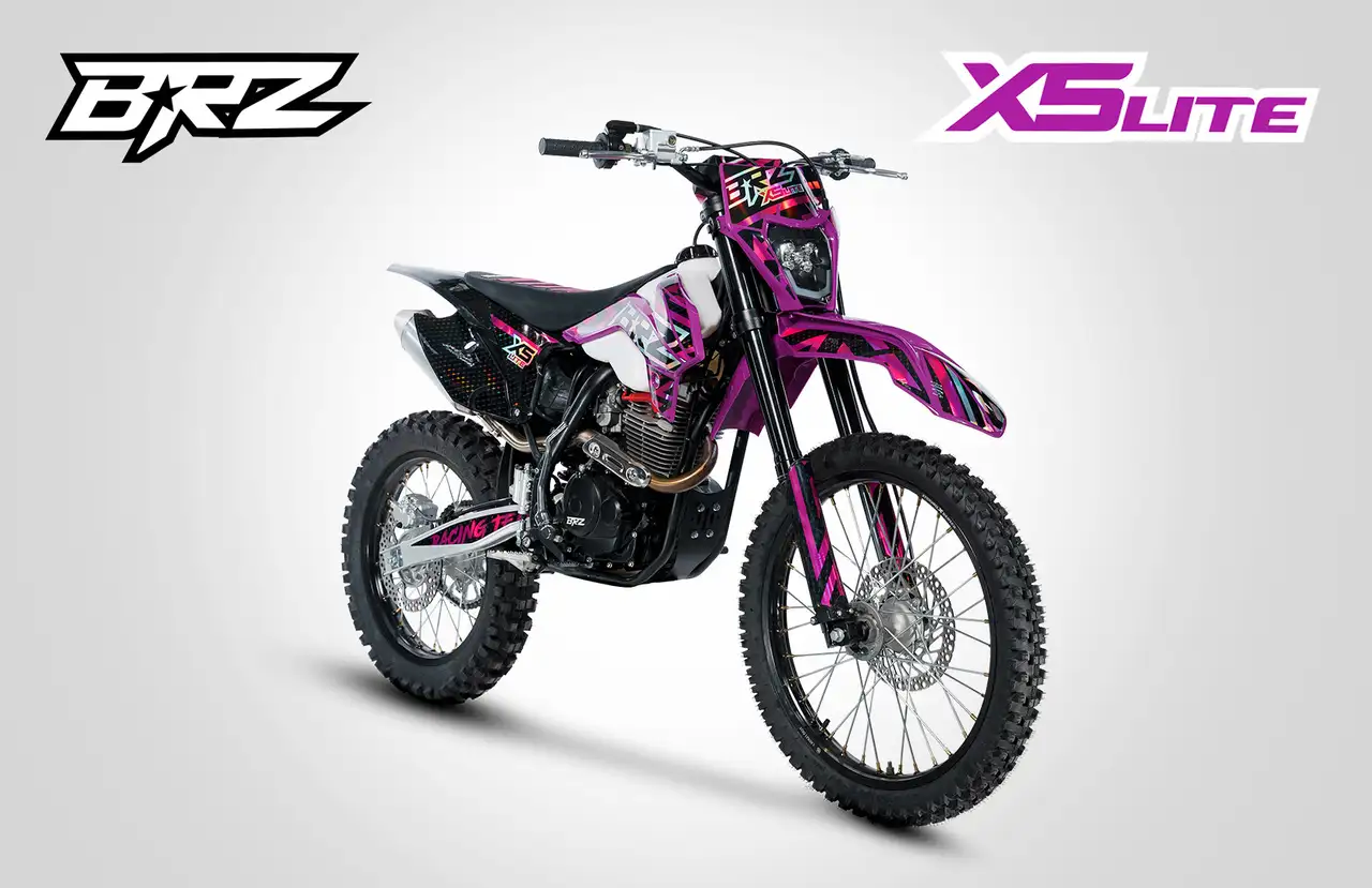 Мотоцикл brz x5 lite 21/18 (165fmm, 2022 г.) purple, фотография 1