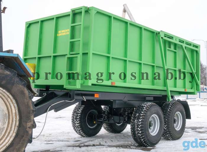 Полуприцепы тракторные ПСТ-9; ПСТ-12; ПСТ-18 с загрузчиком Т-458 из нержавеющей стали, фотография 5