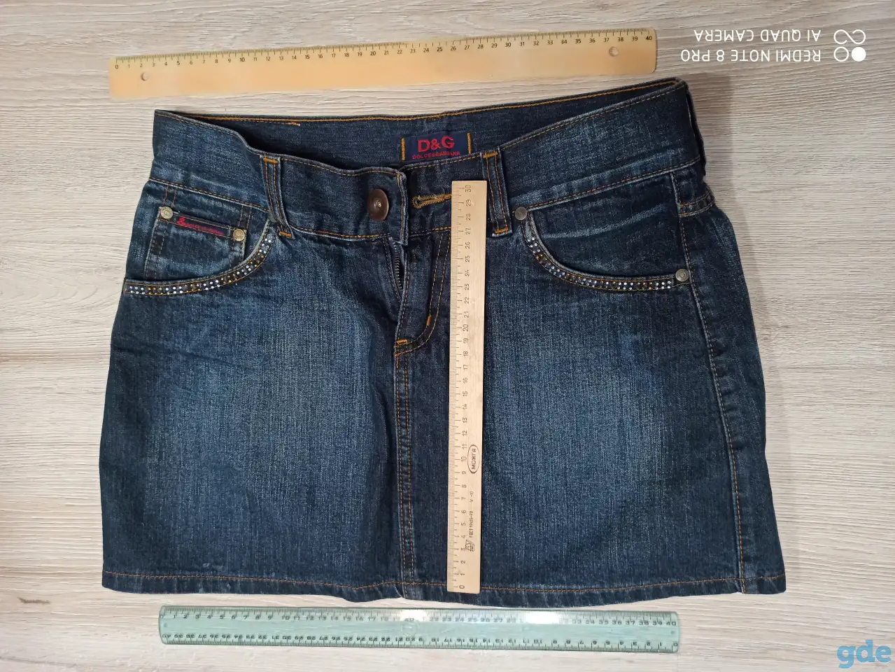 Юбка D@G DOLCE GABANO Италия. Размер SIZE:30. Талия (полуобхват) - 41 см,   длина - 34., фотография 2