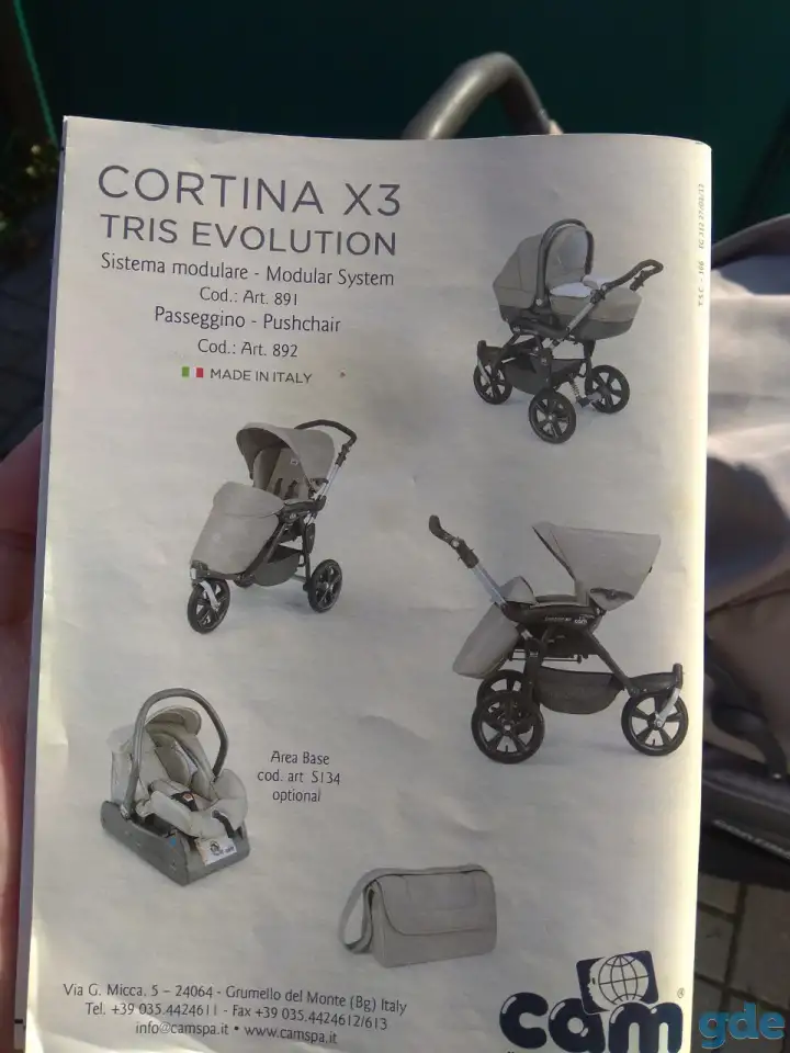 Коляска детская 3 в 1 Cam Cortina X3 Evolution, фотография 5