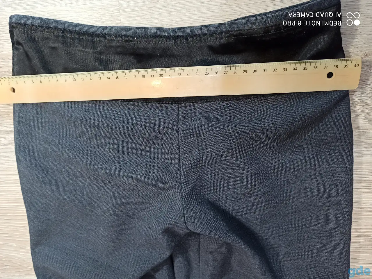 Брюки дамские EXCLUSIVE с оригинальным декором (бант на поясе) размер  42-44/2-5 тёмно-серого цвета., фотография 7