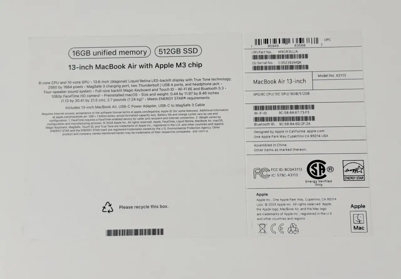 MacBook Air 13 M3 16/512 Space Gray, фотография 5