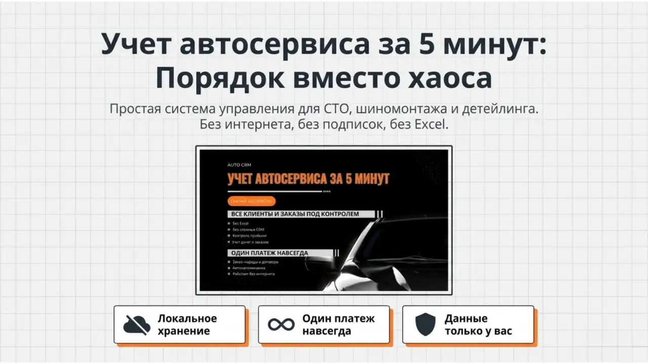 Установка и настройка CRM для автомастерской, СТО, гаражного мастера. Клиенты, заказы, прибыль., фотография 1