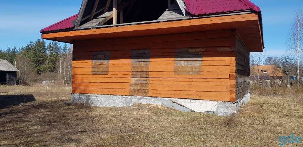 Замена гнилых брёвен дома, подъем дома, фотография 2