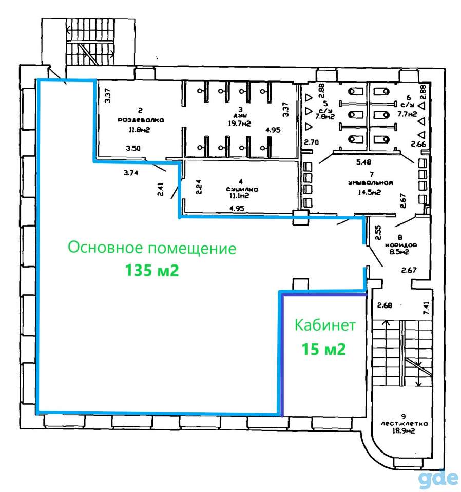 В аренду многофункциональное помещение 135 м2 в Уручье, от собственника, фотография 4