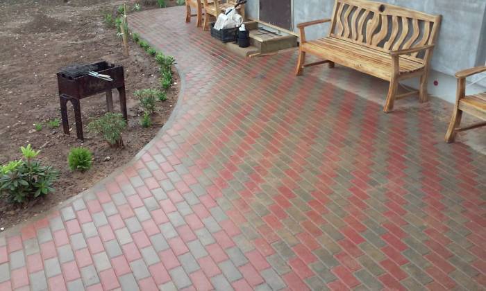 укладка тротуарной плитки  кладка блоков фундамент и др, фотография 10