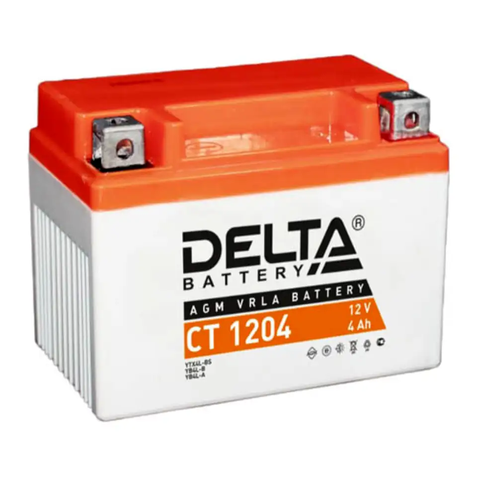 Аккумулятор delta ct1204 12v 4ah, фотография 1