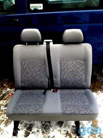 К Volkswagen T5 Caravelle Т5. Сидение заднее. Средний ряд. Двойка., фотография 1