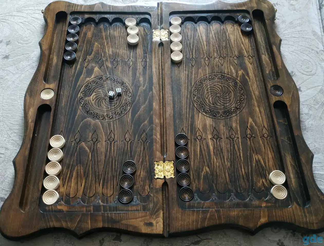 Hарды  шахматы из натурального дерева  60 х 60 см  Tavla , backgammon, фотография 1