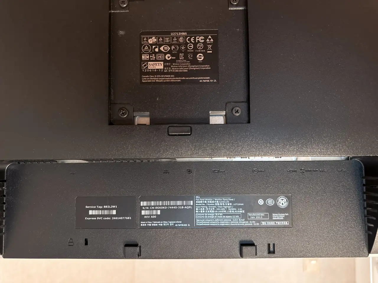 Монитор компьютерный DELL U2713HM, 2560x1440, IPS 27, фотография 7