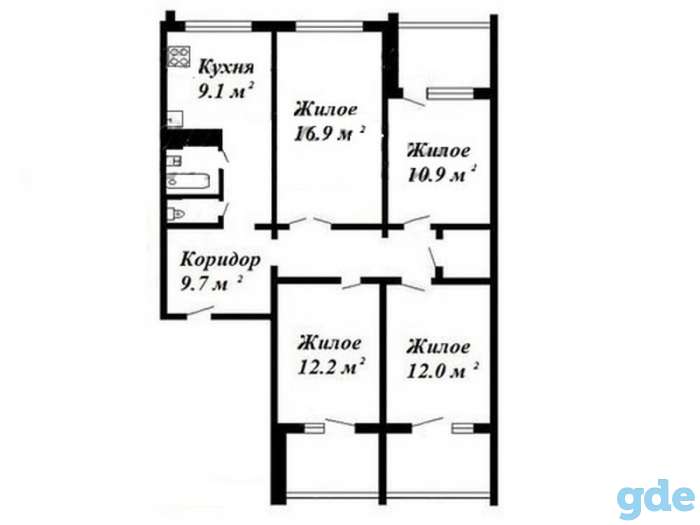 4-х комнатная квартира, ул.Луцкая 22, фотография 1