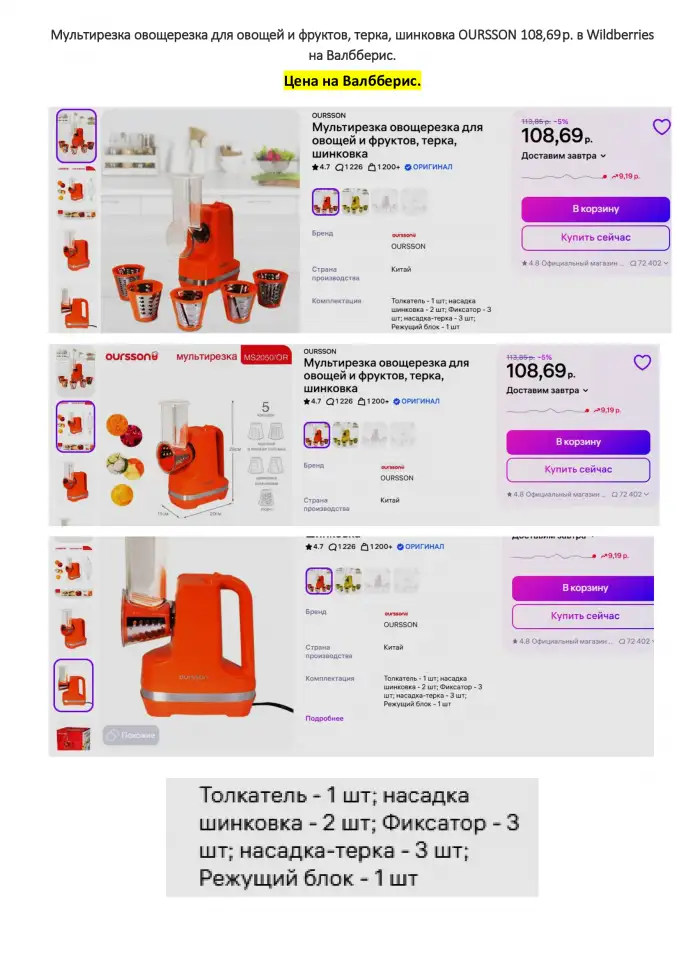 Мультирезка. измельчитель. Новый. 90 р, фотография 8