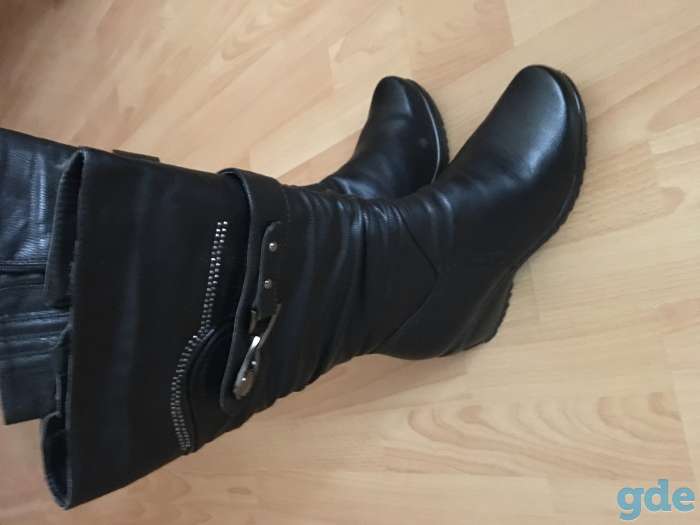 Продам сапоги женские зимние кожаные на молнии, фотография 2