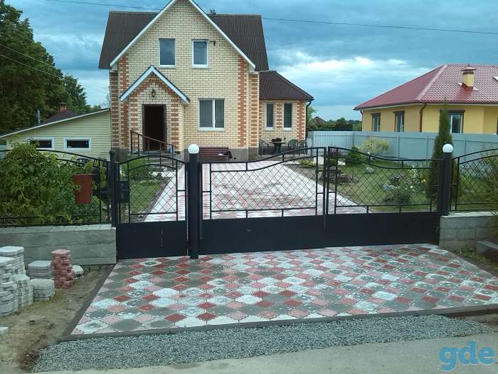 Укладка тротуарной плитки . Бордюрного камня ., фотография 1