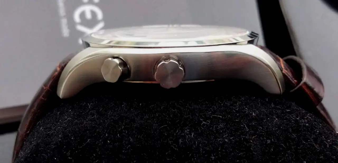 Мужские новые Alfex swiss made кварц,42mm, GMT  большая дата, фотография 4