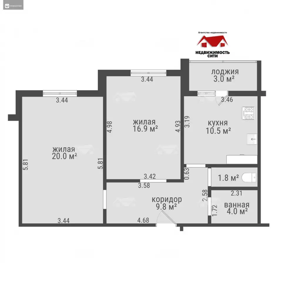 2-комн. квартира б-р Юности д.129 г.Мозырь, фотография 10