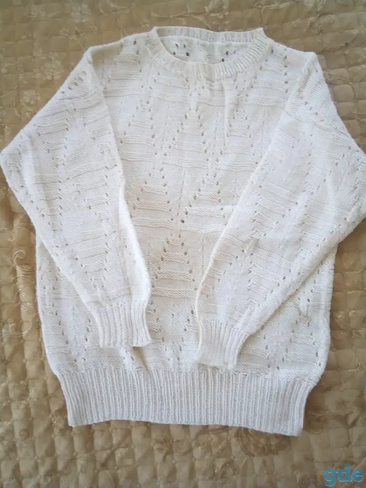 Джемпер 50-52 белый HAND MADE, фотография 1