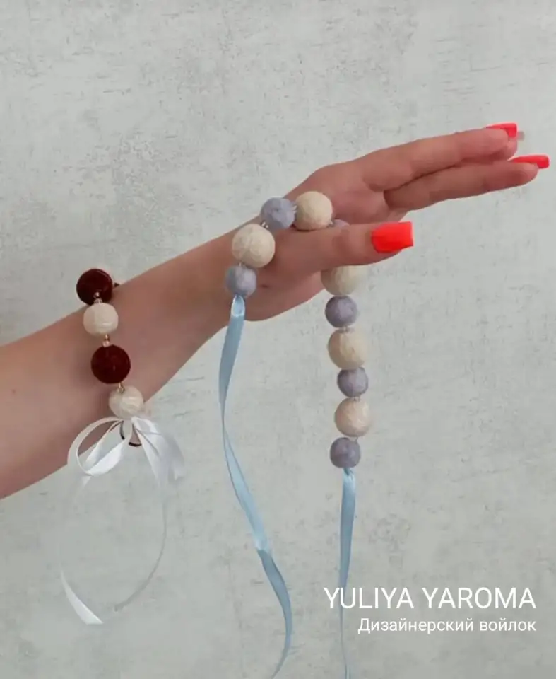 Дизайнерские украшения из войлока, фотография 11