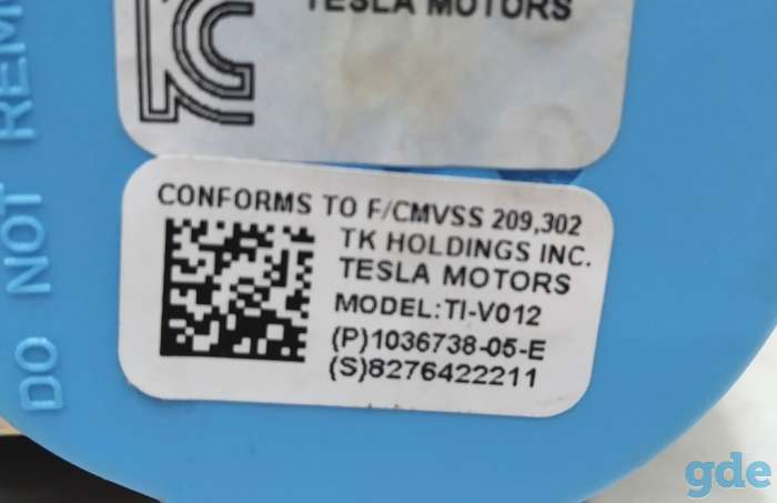 Зап. части для авто Tesla. Ремень безопасности передний правый (пассажирский) (BLK) Tesla model XE, фотография 4