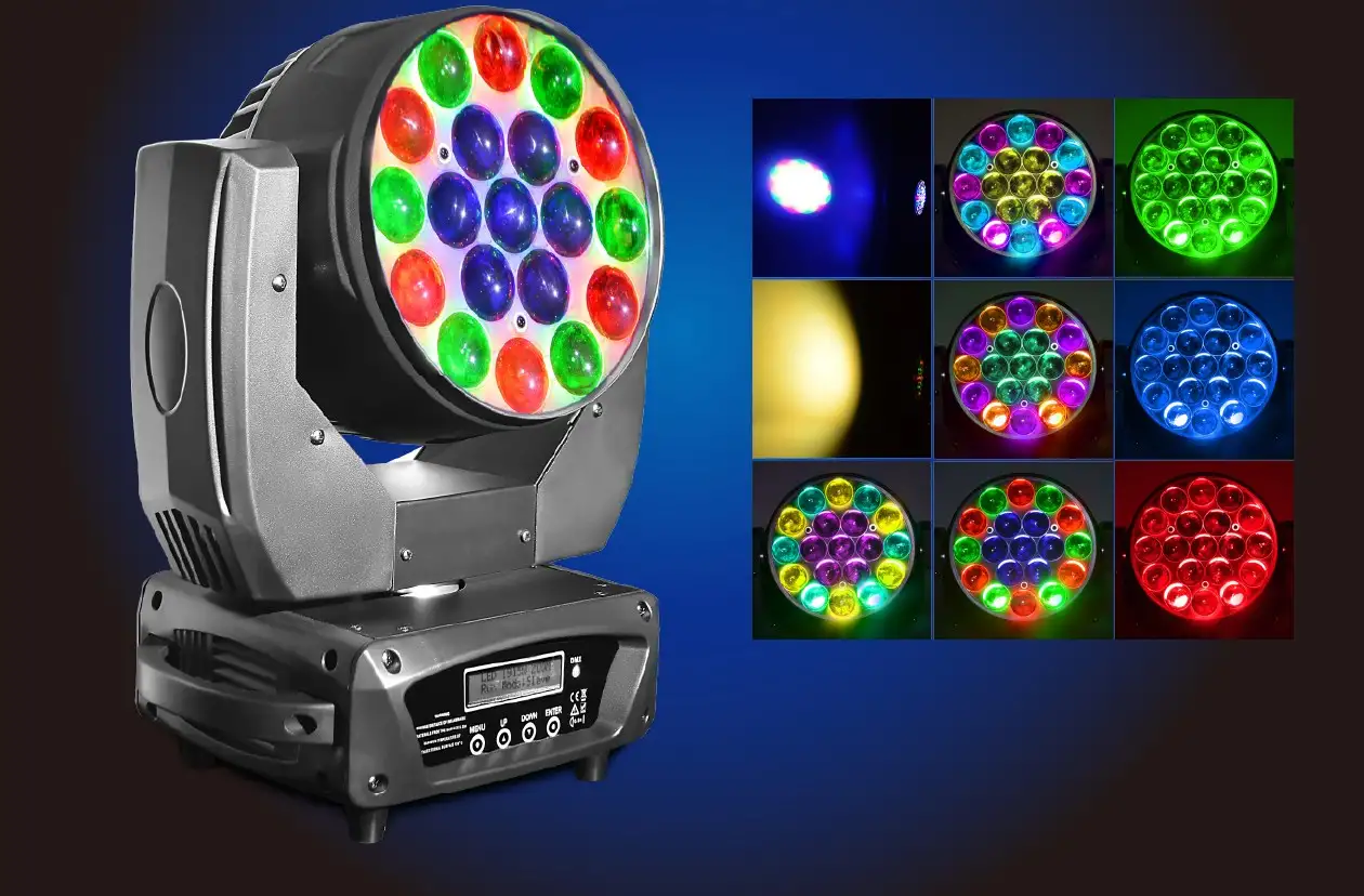 Вращающиеся головы 19x15watt led wash rgbw продам moving head минск, фотография 1