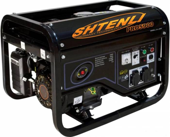 Бензогенератор SHTENLI PRO 5900 (бензиновый генератор, электростанция), фотография 1