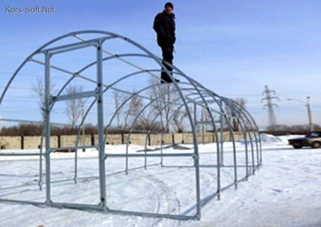 Теплица оцинкованная 10x3x2 Каркас + Поликарбонат+Парник, фотография 3