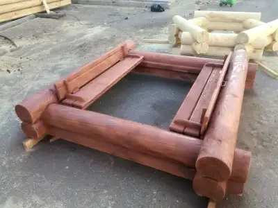 Малые архитектурные формы из оцилиндрованного бревна, фотография 9