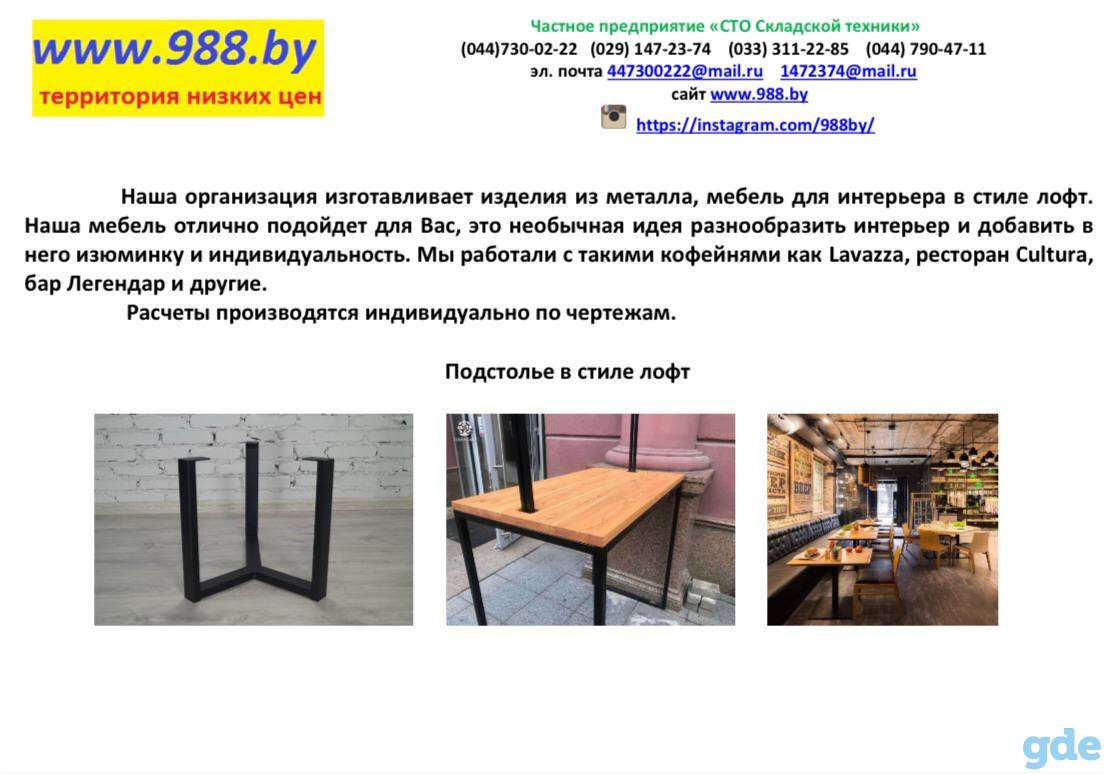 Мебель лофт, фотография 1