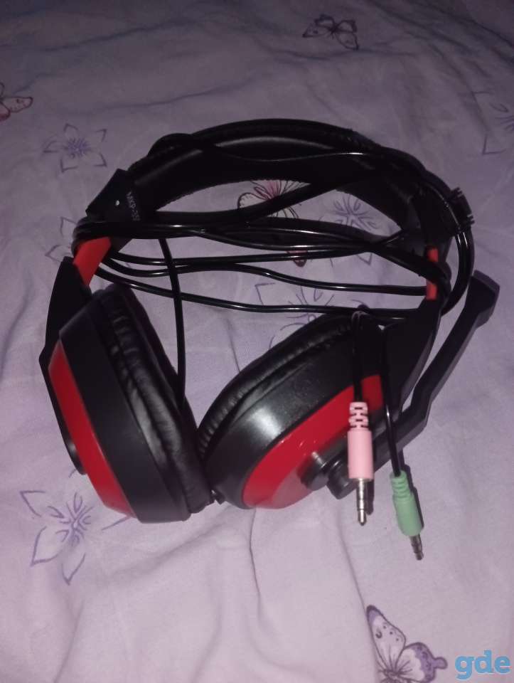 Продам игровые наушники с микрофоном, фотография 1