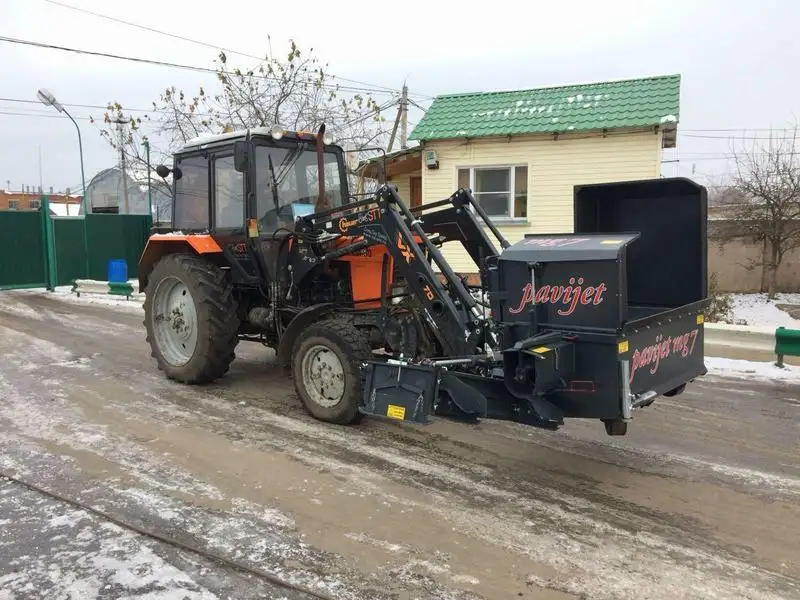 Навесной асфальтоукладчик pavijet mg7 на трактор МТЗ, фотография 1