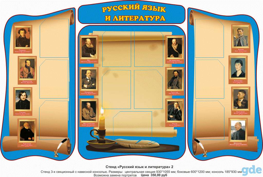 Русский язык и литература. Стенды для школы, фотография 9