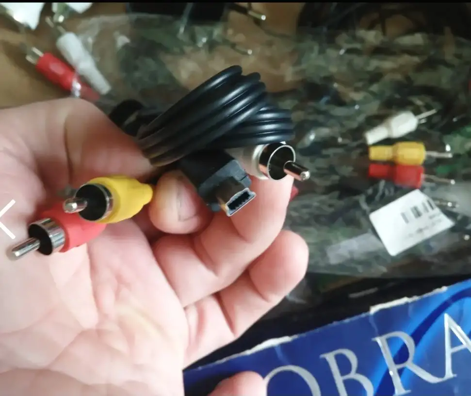 Кабель переходник AV аудио видео тюльпаны мини USB 3 RCA, фотография 1