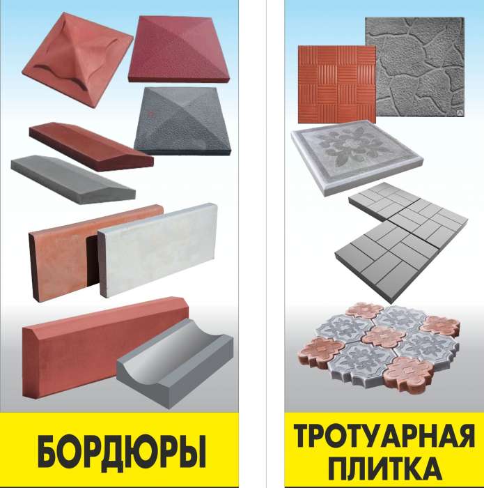 Тротуарные бордюры и бетонные водостоки., фотография 1