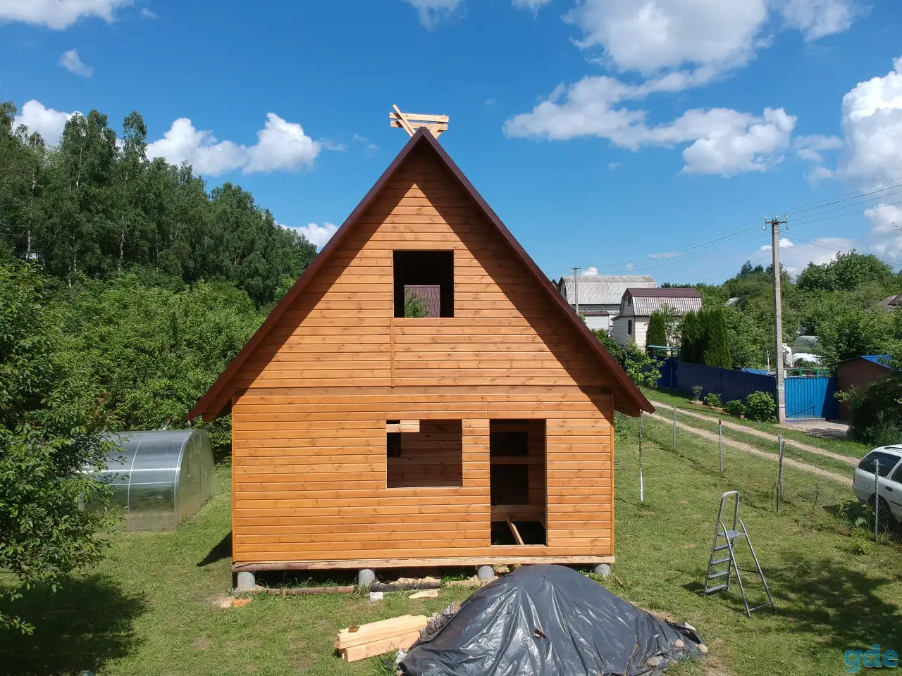 Кровельные работы, каркасные дома, срубы, фотография 1