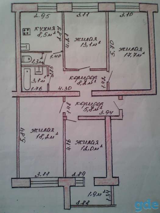 Продается 4-ех комнатная квартира, фотография 1