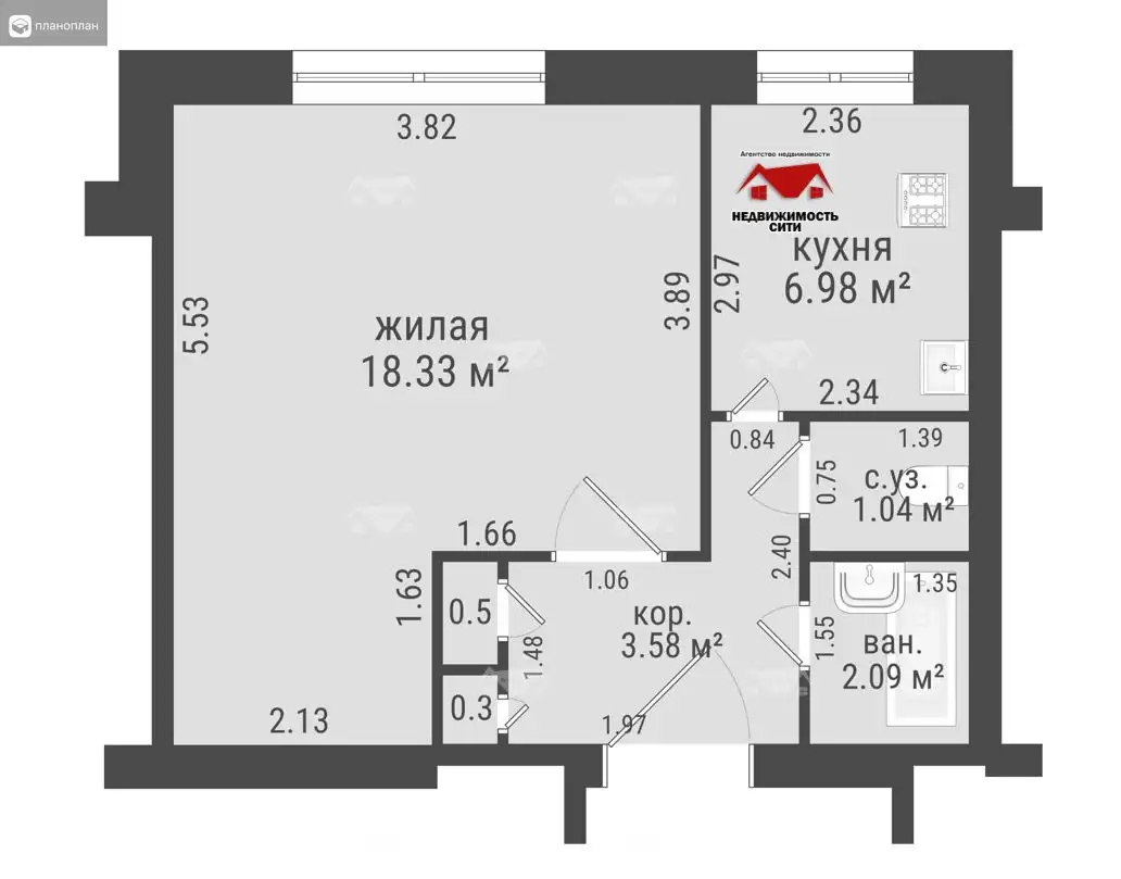 1-комн. квартира ул.В.Белинского д.1А г.Орша, фотография 11