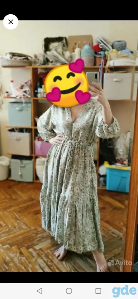 Платье бохо длинное в пол мятное хиппи, фотография 2