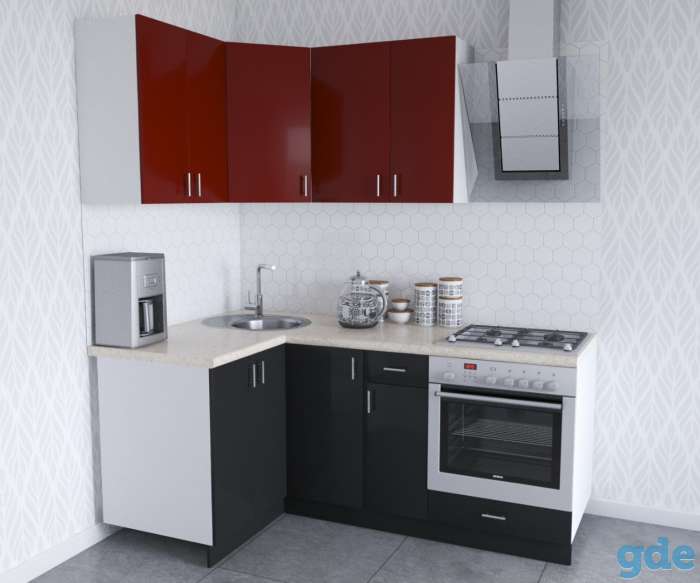 Готовая КУХНЯ ХоумЛайн Кристалл Люкс угловая, фотография 11