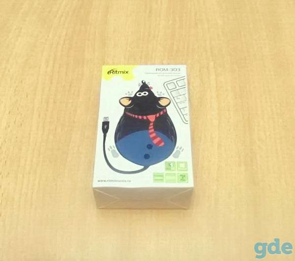 Мышь ноутбучная Ritmix ROM-303 Optical USB 800dpi Black, фотография 3