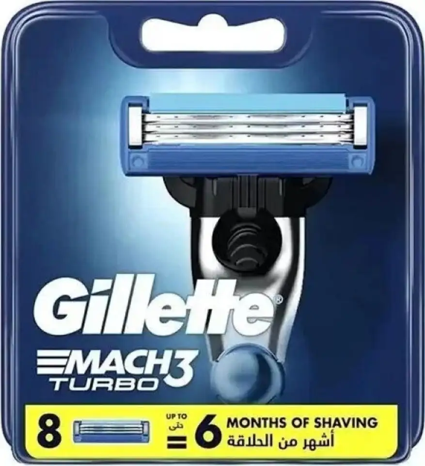 Сменные кассеты для бритья gillette mach3 turbo 8 шт., фотография 1