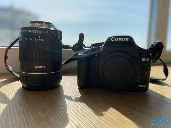 Продам фотоаппарат Canon 500d(kit) c объективом 18-135мм, фотография 1